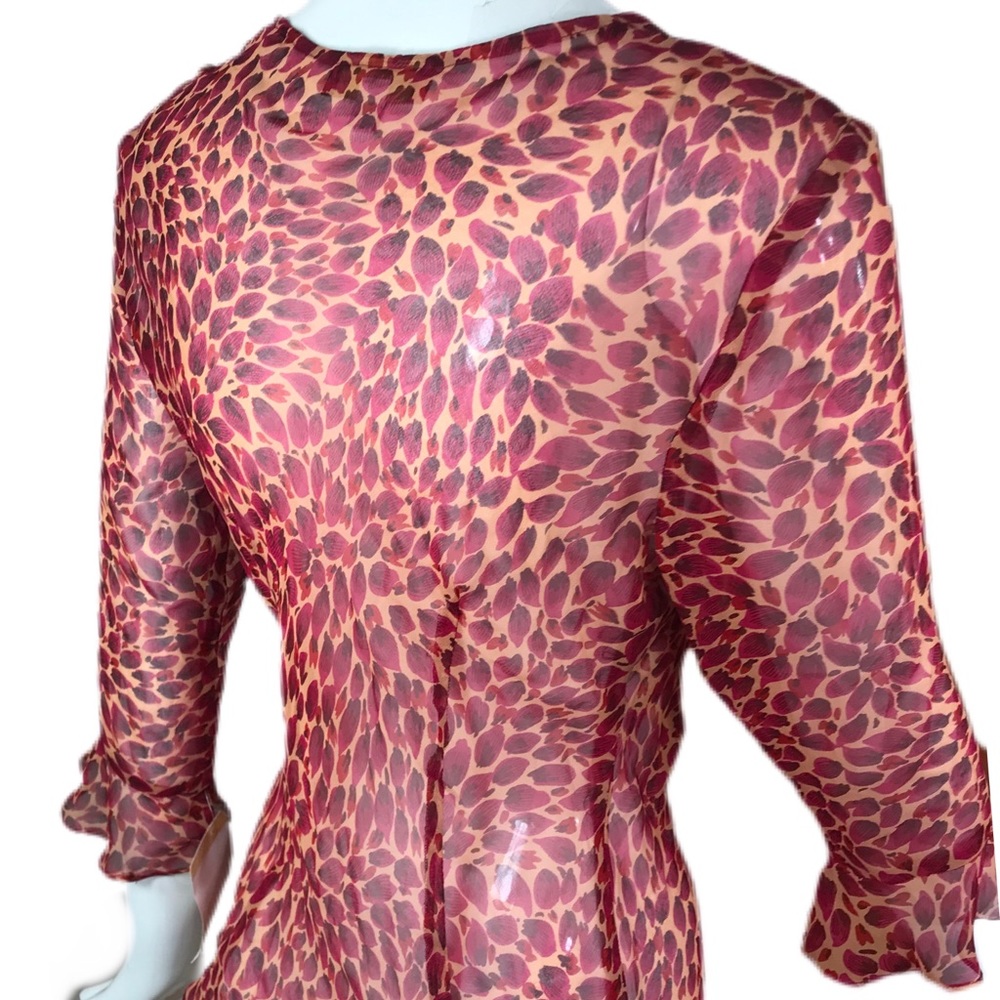 Alice & Trixie New York ❤NEW❤ Medium (M) Silk Tie Neck Blouse - Picture 7 of 10